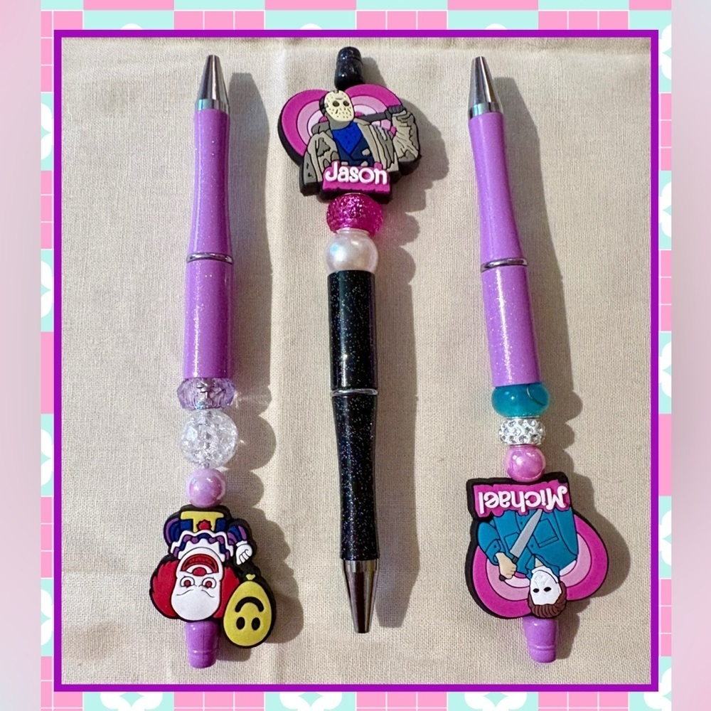 Purple and Black Halloween DIY Bendable Ink Pens #1